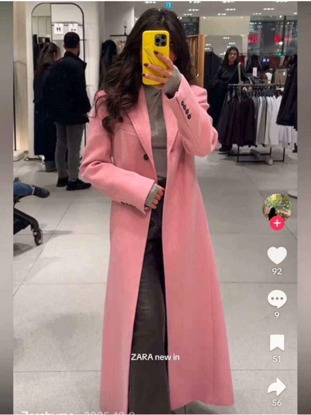 ZARA Women LIMITED EDITION Fitted LONG WOOL COAT Soft Pink S M NWT